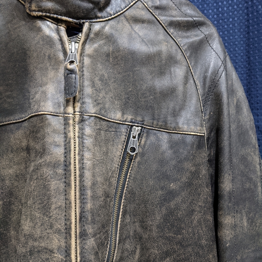 Gap brand leather motorcycle style jacket